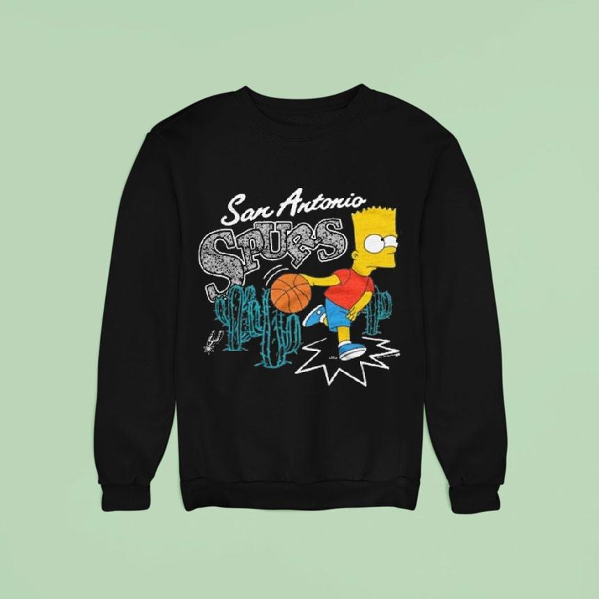 The Simpsons Bart X San Antonio Spurs Sweatshirt The Simpsons Bart X San Antonio Spurs Sweatshirt