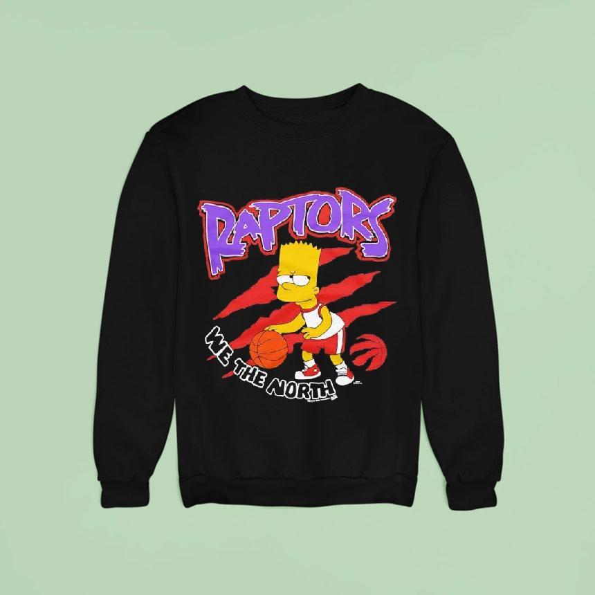The Simpsons Bart X Toronto Raptors Sweatshirt The Simpsons Bart X Toronto Raptors Sweatshirt