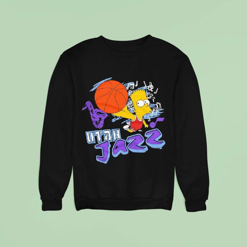 The Simpsons Bart X Utah Jazz Sweatshirt The Simpsons Bart X Utah Jazz Sweatshirt