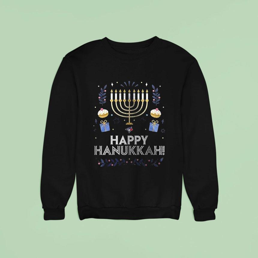 Toronto Blue Jays Happy Hanukkah Logo Sweatshirt Toronto Blue Jays Happy Hanukkah Logo Sweatshirt
