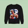 Triple Moon Sloths Graphic Sweatshirt