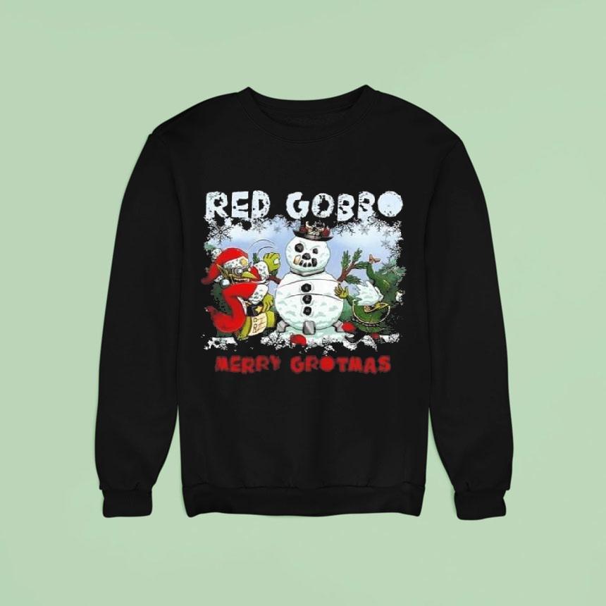 Warhammer Red Gobbo Merry Grotmas Christmas Sweatshirt Warhammer Red Gobbo Merry Grotmas Christmas Sweatshirt