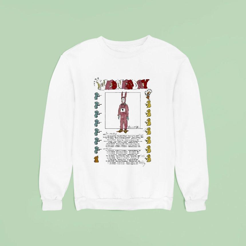 Wednesday Show October November Tour Bunny Sweatshirt Wednesday Show October November Tour Bunny Sweatshirt