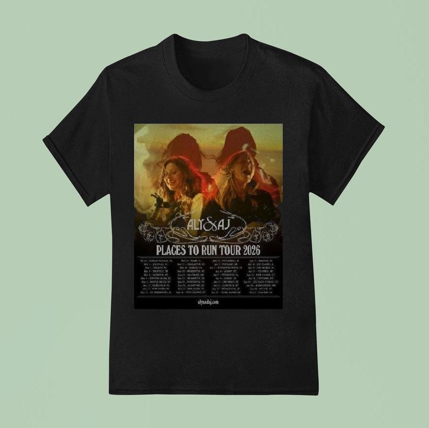 Aly And Aj Places To Run Live Tour T Shirt