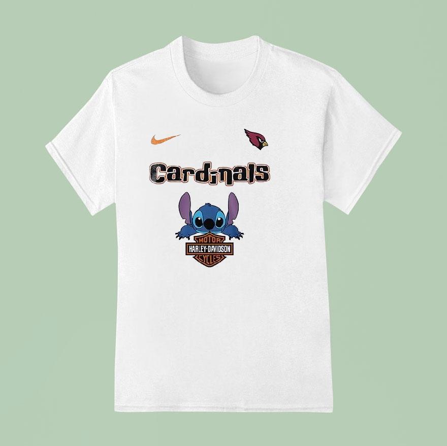 Arizona Cardinals X Stitch Harley Davidson T Shirt