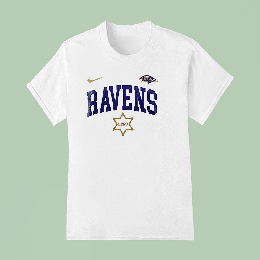 Baltimore Ravens Nypd Th Anniversary Logo T Shirt