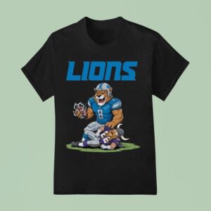 Battle Mascots Detroit Lions Beat Minnesota Vikings T Shirt