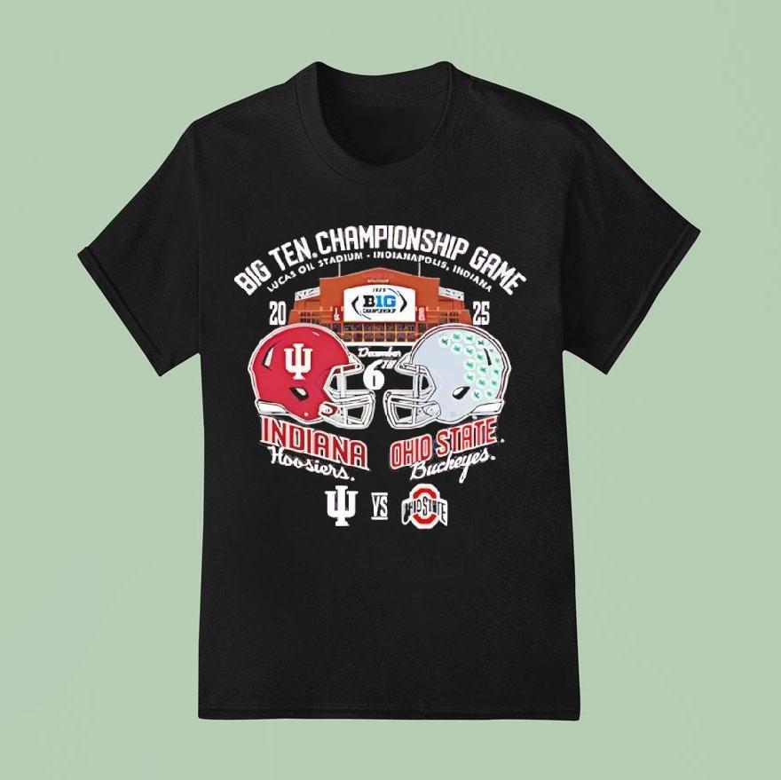 Big Ten Championship Game Indiana Hoosiers Vs Ohio State Buckeyes Helmets T Shirt