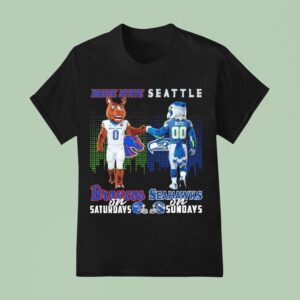 Boise State Broncos On Saturdays X Seattle Seahawks On Sundays Masco T Shirt