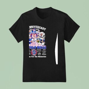 Buffalo Bills Th Anniversary Thank You For The Memories Signature T Shirt