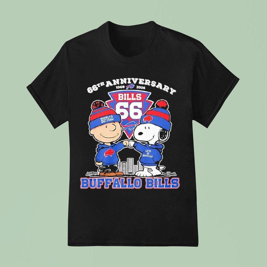Buffalo Bills Th Anniversary Peanuts Characters T Shirt