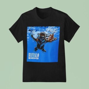 Buffalo Never Ranch Buffalo Swimming Underwater T Shirt