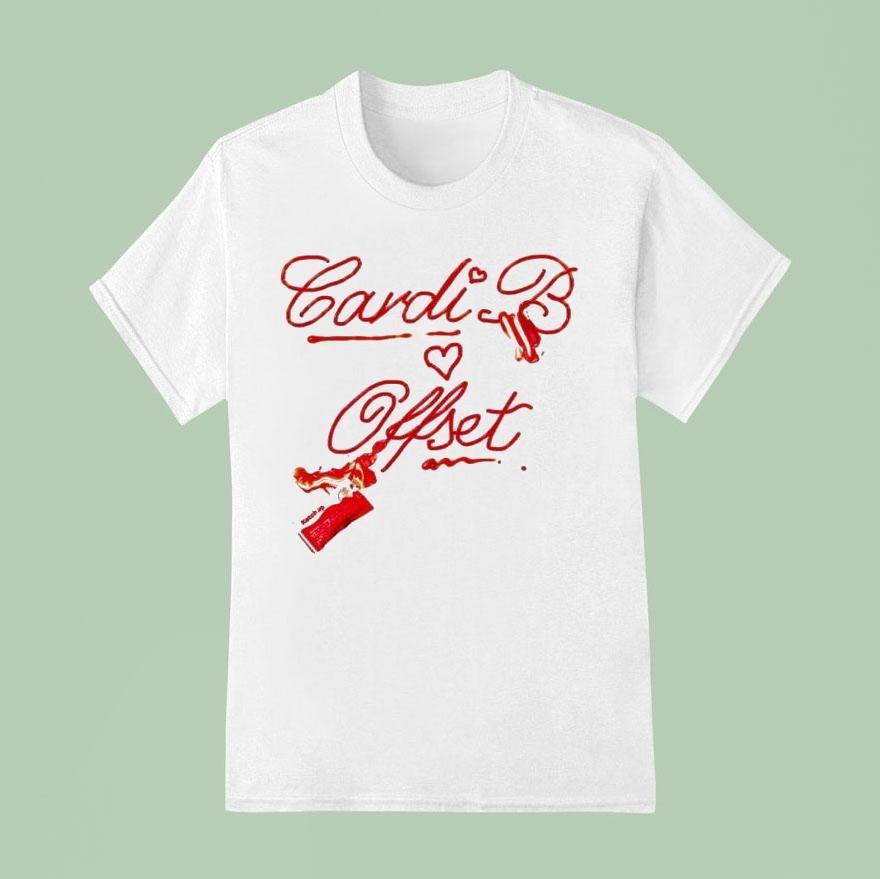 Cardi B Offset French Fry Hear T Shirt
