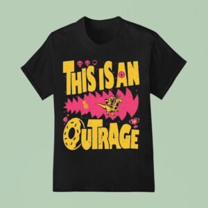 Cat Riding Dinosaur This Is An Outrage T Shirt