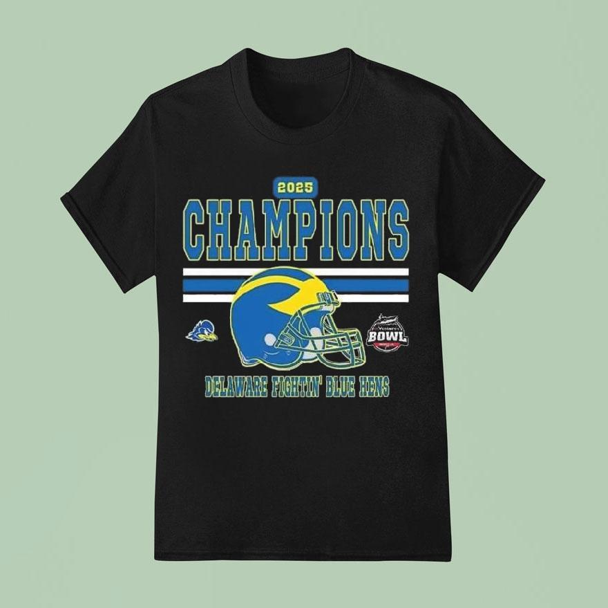 Celebrates Ventures Bowl Champions Delaware Fightin Blue Hens To The Champions Ventures Bowl Helme T Shirt