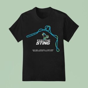 Charlotte Hornets Nba Team Feel The Sting Hornet Logo T Shirt