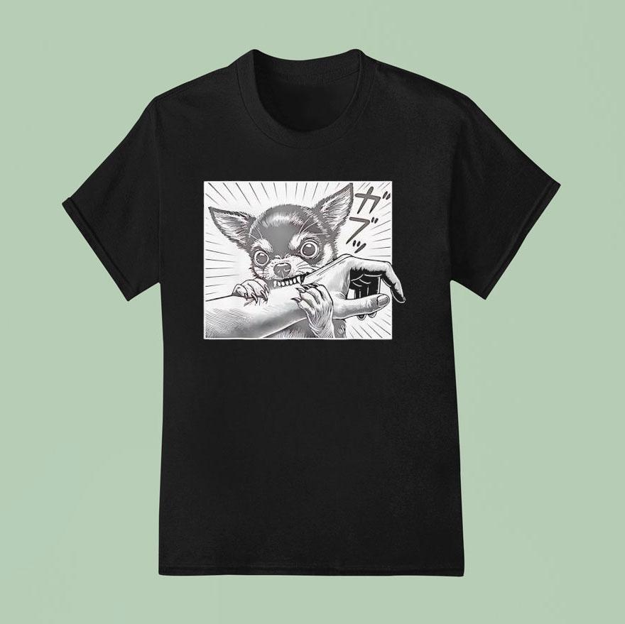 Chihuahua Dog Bite Hand Chihuahua Lover T Shirt