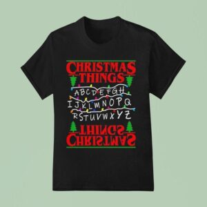 Christmas Tree Alphabet Lights T Shirt
