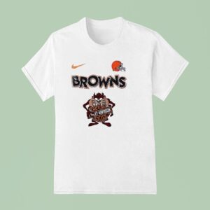 Cleveland Browns X Taz Looney Tunes Harley Davidson T Shirt