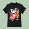 Creed Fisher Skull Flames T Shirt
