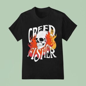 Creed Fisher Skull Flames T Shirt
