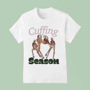 Cuffing Season Deers Kiss Christmas T Shirt