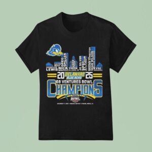 Delaware Blue Hens Ventures Bowl Champions City Skylines T Shirt