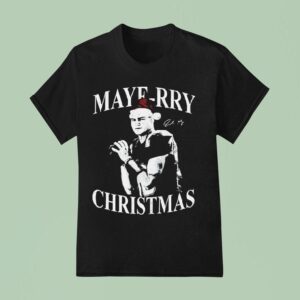 Drake Maye Rry Christmas New England Patriots Football Signature T Shirt
