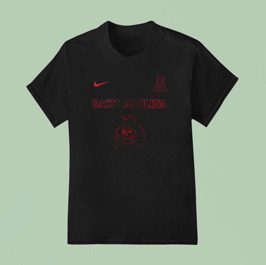 East Carolina Pirates X Stranger Things Acc Crossover Logo T Shirt