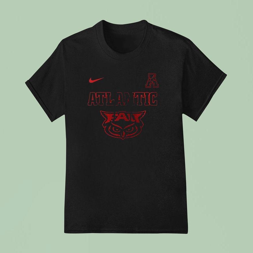 Florida Atlantic Owls X Stranger Things Acc Crossover Logo T Shirt