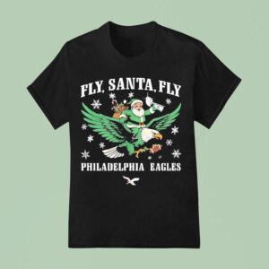 Fly Santa Fly Philadelphia Eagles Santa Claus And Eagle T Shirt