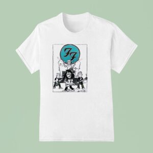 Foo Fighters Take Cover Caricature Art Dates Schedule T Shirt