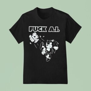 Fuck Ai The Hedgehog Melcom Brown T Shirt