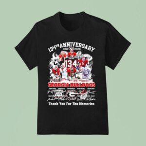 Georgia Bulldogs Th Anniversary Commemorative Signatures Players T Shirt