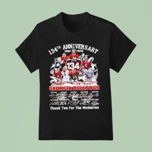 Georgia Bulldogs Th Anniversary Signatures All Players T Shirt