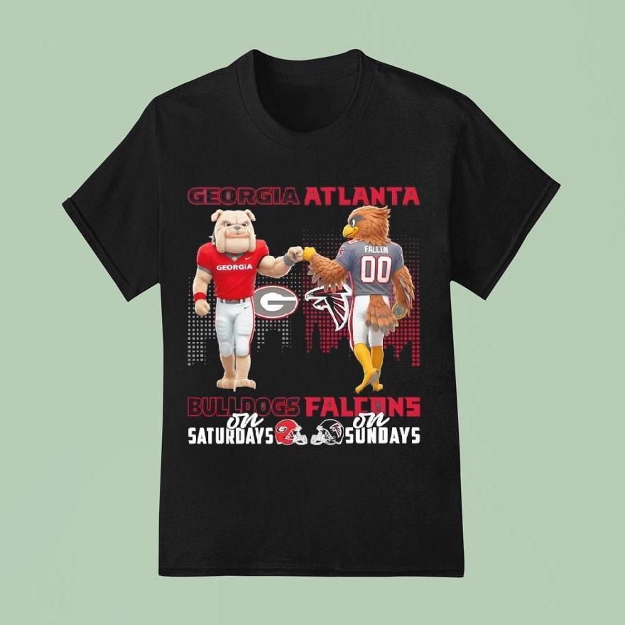 Georgia Bulldogs On Saturdays X Atlanta Falcons On Sundays Masco T Shirt