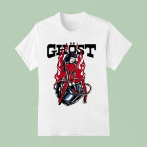 Ghost Racing Ghost Girl Red Flames Helme T Shirt