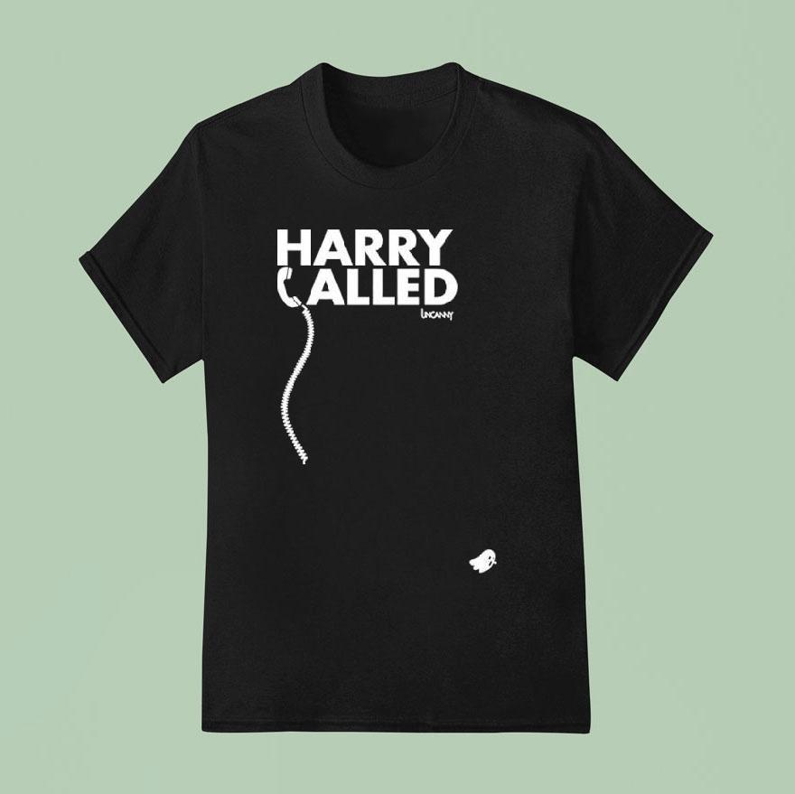 Harry Called Graphic Ghost Phone Receiver T Shirt