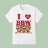 I Love Bbw Big Beautiful Waffles T Shirt