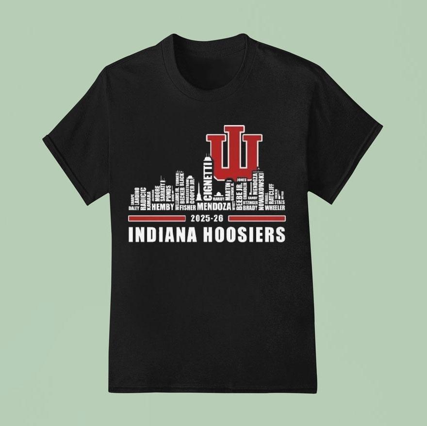 Indiana Hoosiers Skyline Names T Shirt