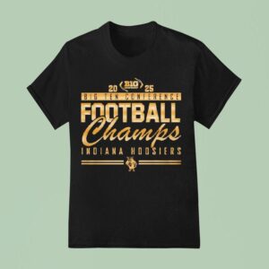 Indiana Hoosiers Big Ten Conference Gold Football Champs T Shirt