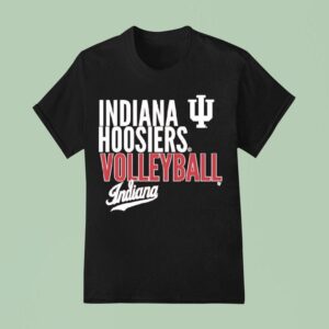Indiana Volleyball Text Logo T Shirt