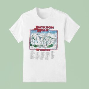 Jackson Hole Wyoming Trail Map Logo T Shirt