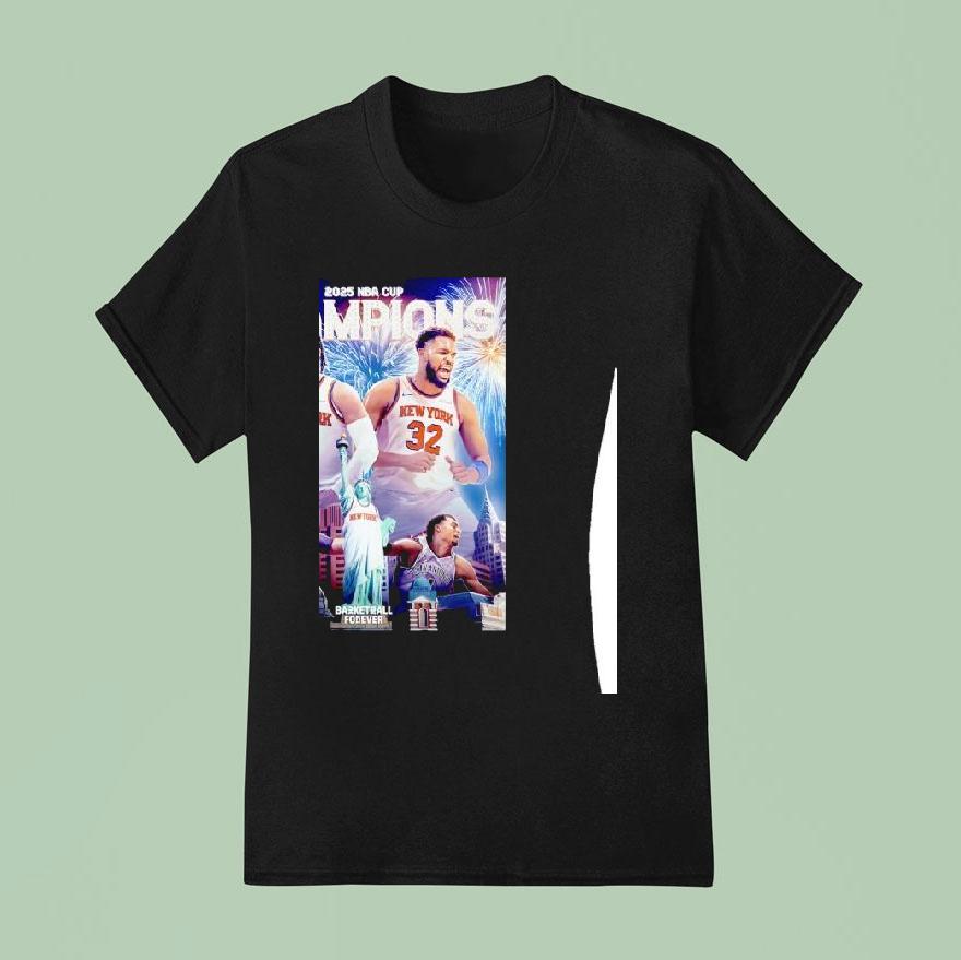 Jalen Brunson And Julius Randle New York Knicks Nba Cup Champions T Shirt