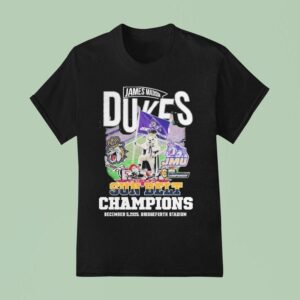 James Madison Dukes Stomp Troy Trojans Sun Belt Champions Bridgeforth Stadium Masco T Shirt