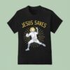 Jesus Saves Baseball Player Graphic T Shirt