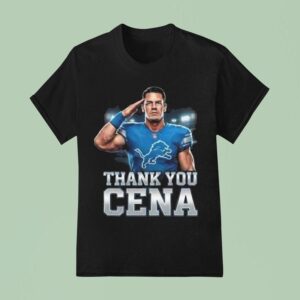 John Cena Wwe Legend Final Match Dec Retirement Tour Thank You Cena X Detroit Lions T Shirt