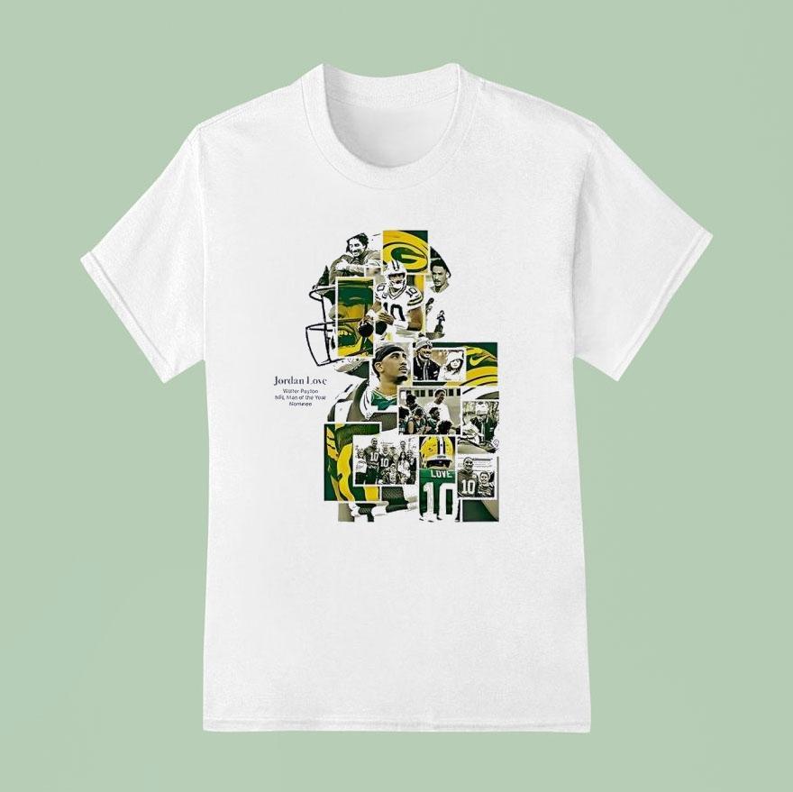 Jordan Love Green Bay Packers Nfl Man Of The Year Nominee T Shirt
