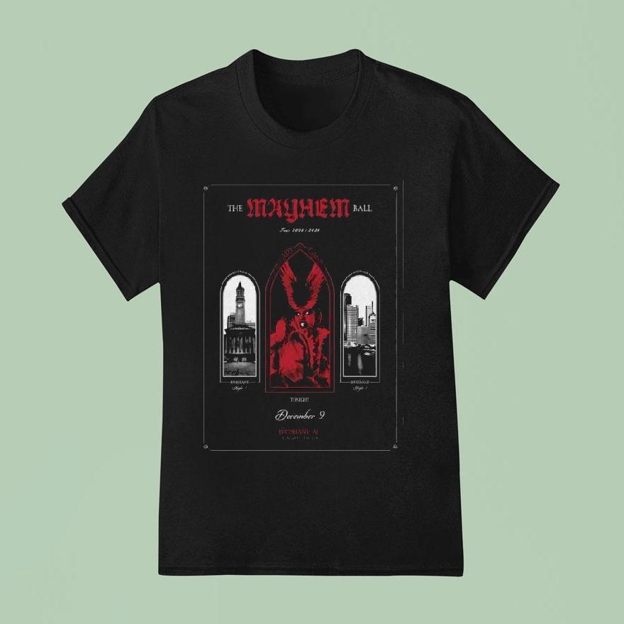 Lady Gaga December Brisbane Australia T Shirt