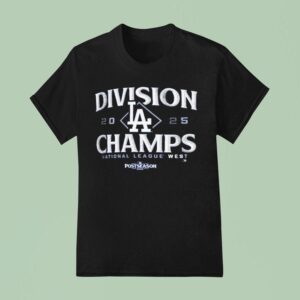 Los Angeles Dodgers Mlb Postseason Nl West Division Champions Baseball T Shirt